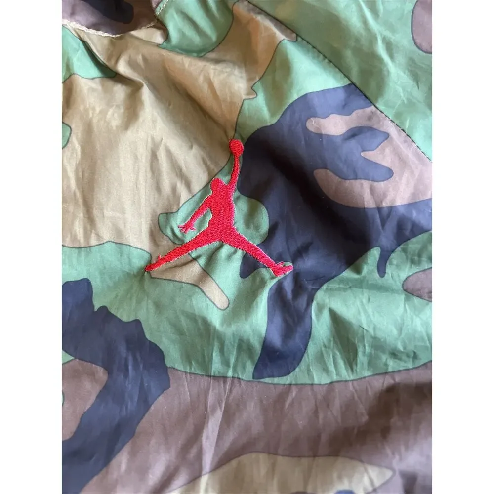 Air Jordan Jumpman Camo Full Zip Windbreaker Jacket Youth L (12-13) Hooded Retro